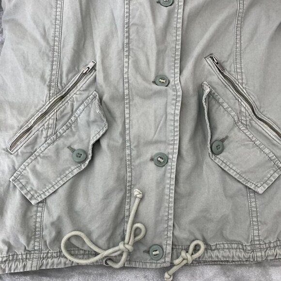 American Eagle Sage Green Hooded Utility Jacket w/ Removable Vest Small - Picture 3 of 11